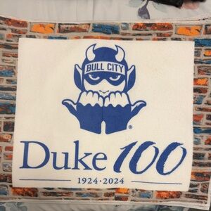 100th Anniversary Bath Towel - Blue and White